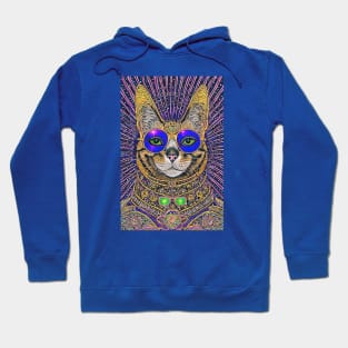 Cosmos Cat Wearing Sunglasses-Ultraviolet! Hoodie